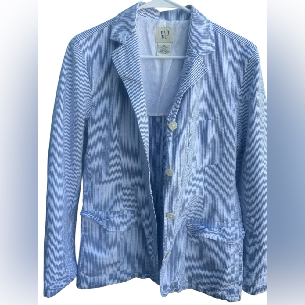 GAP Blue Striped Blazer